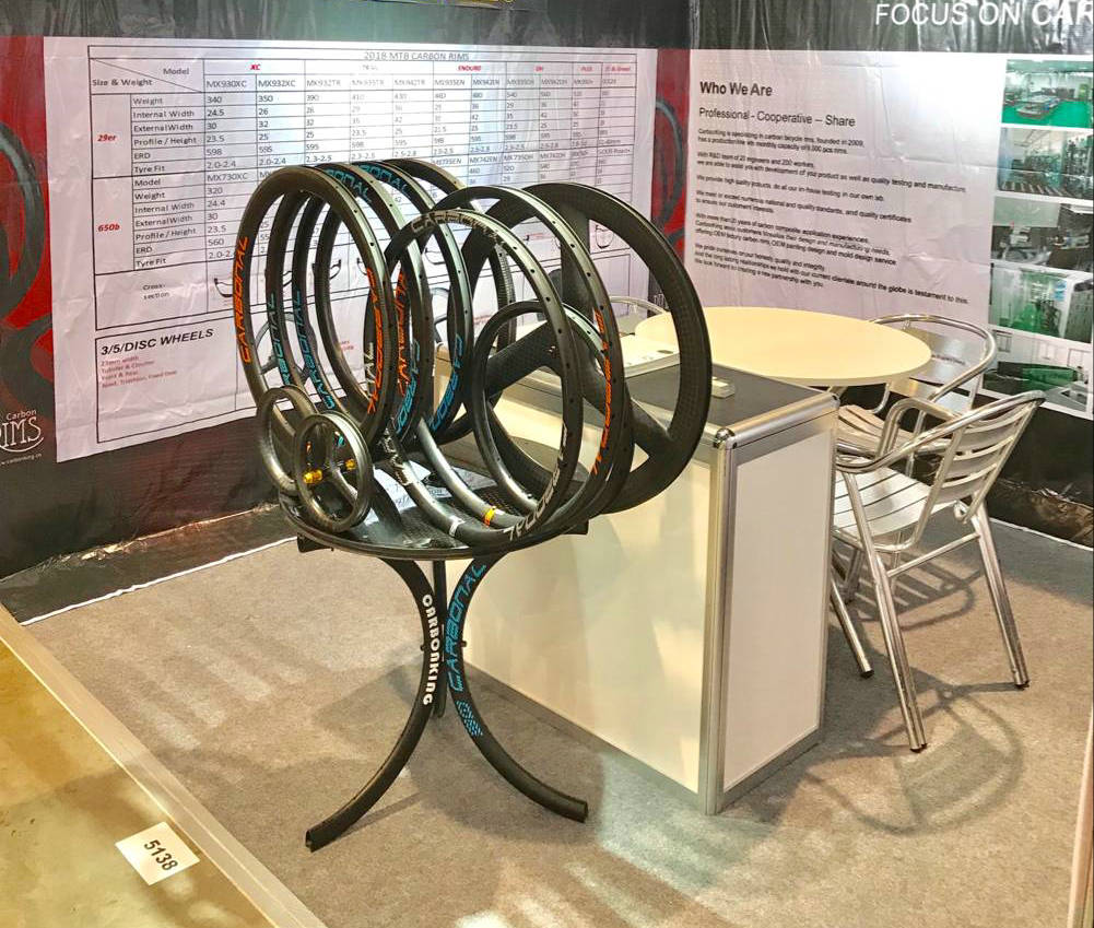 carbon bicycle rims at Interbike 2018_Carbonal booth