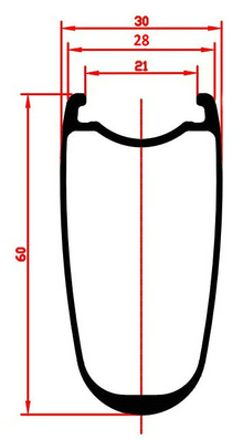 road disc clincher DX60L rim profile