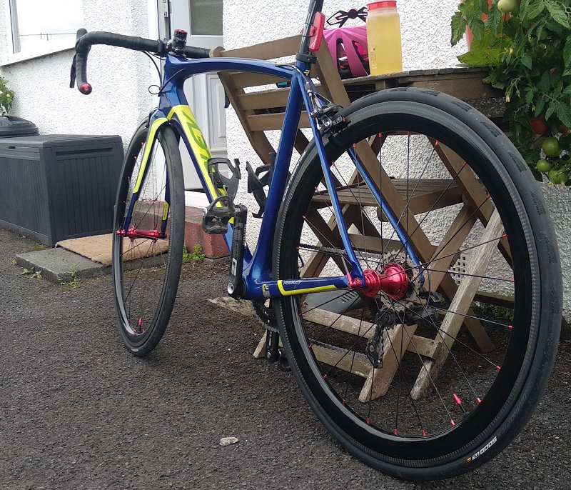 my road bicycle with carbonal rims