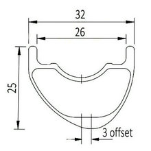 asymmetric carbon mtb rim for trail bike