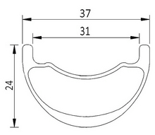 Wide trail bike carbon rim