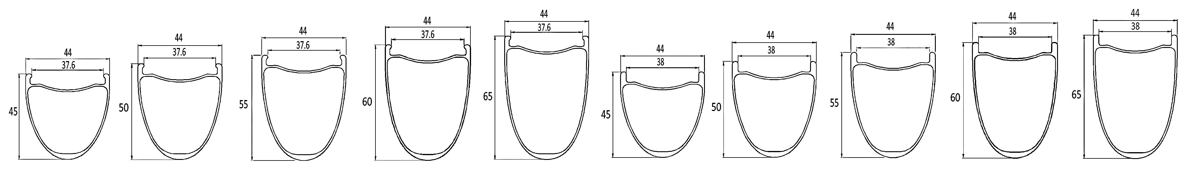 38mm internal width wide gravel bike carbon rim profiles