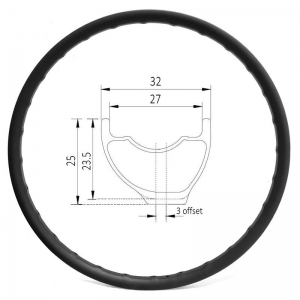 convex spoke hole rim