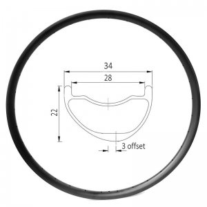 29er asymmetric carbon rim