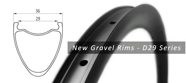 New 29mm Internal Width Clincher Rims for Gravel Bike