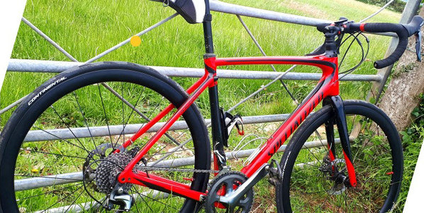 Disc brake DX38D carbon rims mount with Specialized Roubaix Sport bike
